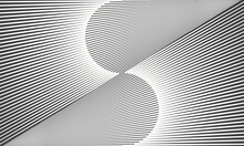 Geometric Art Lines Background. Creative Letter S With Striped Pattern.
