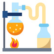 Chemistry lab laboratory test tube volatile - flat icon