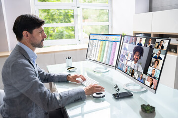 Poster - Video Conference Webinar Business Call