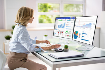 Poster - Analyst Women Looking At KPI Data