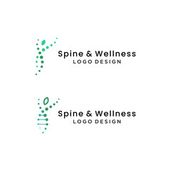 spine wellness DNA logo design vector template.spiral genetic icon concept