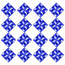 Vector Image Of A Mosaic Of Blue Geometric Shapes