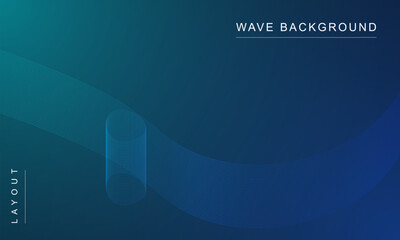 Poster - Blue wave light screen gradient texture background. Suitable for website and mobile app. Vector illustration.
