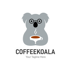 Wall Mural - coffee koala logo