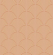 © mustafa - Elegant Art Deco Seamless Pattern Peacock Feather Style Seashell Shaped Endless Vector Design Luxury Rich Concept Trendy Colors