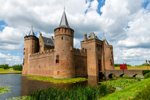 The Muiderslot Castle With Moat In Muiden