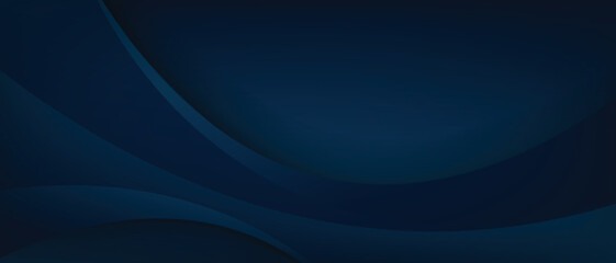 Wall Mural - dark blue and black banner background