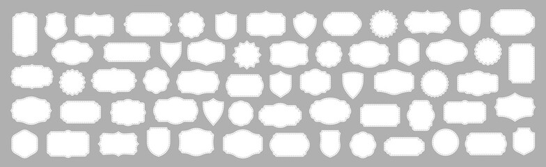 Wall Mural - big set of vintage ornamental frames. vintage labels. sticker. retro badge elements. vector illustra