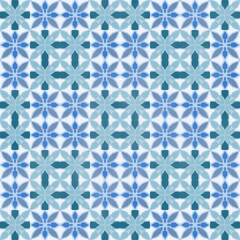  blue flower abstract ikat fashion fabric textile pattern background, decoration graphic element illustration