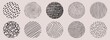© Alice Makes - Abstract circle pattern design big vector illustration set in black and white colour on isolated background large texture pattern wallpaper cover icon bullet point to do concept