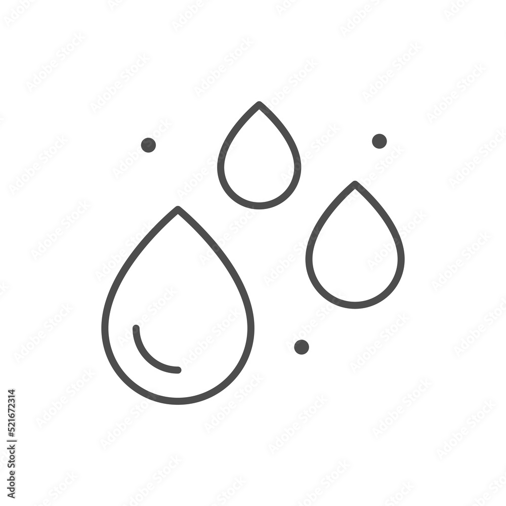 Liquid drops line outline icon Stock Vector | Adobe Stock