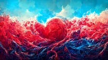 Red Pink And Blue Wallpaper 