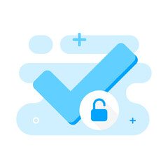 Poster - has been unlock, login success concept illustration flat design vector eps10. modern graphic element for landing page, empty state ui, infographic, icon