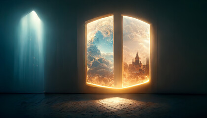 Magic Portal Window To Another World, generative AI