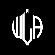 WLA Letter Logo. WLA Best Black Background Vector Image. WLA Monogram Logo Design For Entrepreneur And Business.
