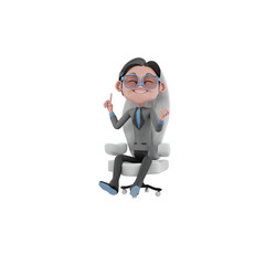 3d businessman presentation