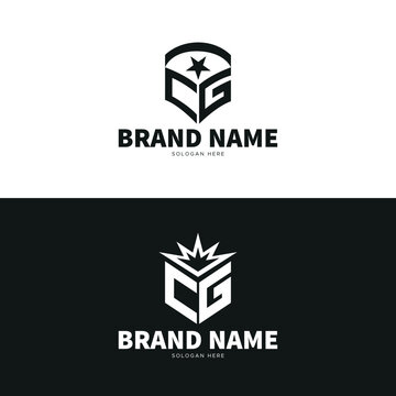 Letter CG logo and icon design, Alphabet CG logo template.