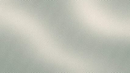 Wall Mural - Oblique Etching Wavy Ripple Strokes Halftone Pattern Abstract Vector Smooth Blurred Liquid Structure Pale Green Texture Isolate On Back. Half Tone Graphic Parallel Hatching Lines Aesthetic Abstraction