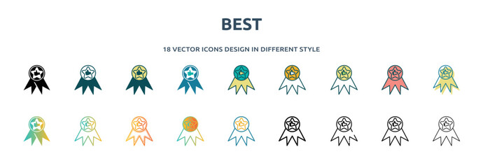 Poster - best icon in 18 different styles such as thin line, thick line, two color, glyph, colorful, lineal color, detailed, stroke and gradient. set of best vector for web, mobile, ui