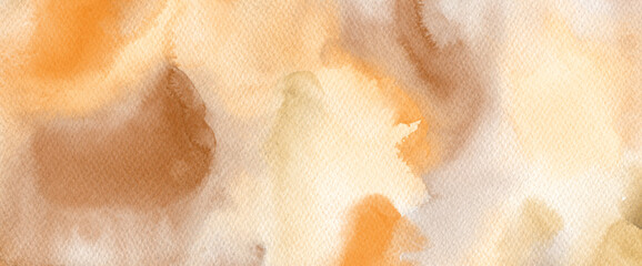 Abstract watercolor painting blot  Paper texture horizontal long background.