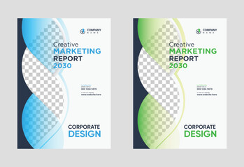Wall Mural - annual report brochure flyer design vector leaflet presentation book cover business magazine templat