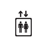 Fototapeta  - elevator icon logo vector design template