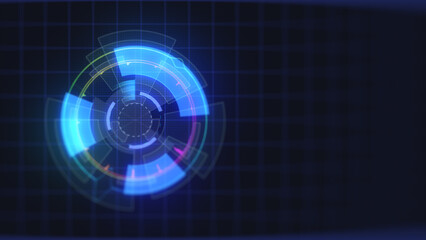 Abstract Futuristic Digital Technology Hud Equalizers Background