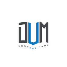 DUM Letter Book Shape Logo Design On White Background With Black And Blue Colour. DUM Creative Initials Letter Logo Concept. DUM Letter Design.

