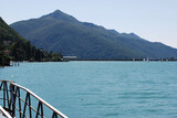 Fototapeta Krajobraz - Il lago di Lugano da Campione d'Italia in provincia di Como, Lombardia, Italia.