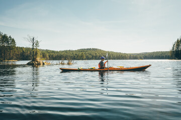 Wall Mural - Kayaking in summer