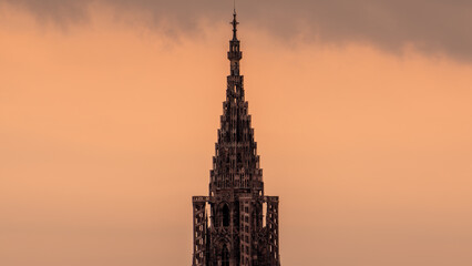 Wall Mural - Cathedral of Strasbourg in July 2022