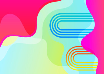 Cheerful abstract shape colorful design background