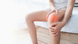 © Ton Photographer4289 - Woman hands touching her knee area. Bone pain, Trauma or Torn ligament in the knee area. Healthcare and medical concept