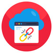 Conceptualizing flat design icon of cloud linkage 