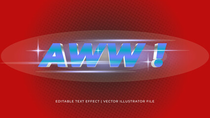 Poster - Creative aww editable text effect design template. Editable Vector Text Effect For Branding, Mockup, Social Media Banner, Cover, Book, Games, Title