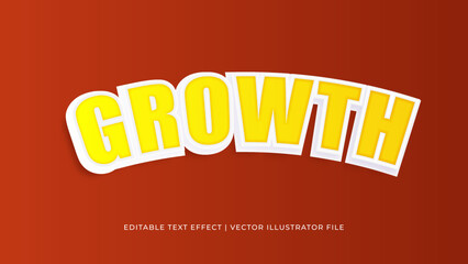 Poster - Creative growth editable text effect design template. Editable Vector Text Effect For Branding, Mockup, Social Media Banner, Cover, Book, Games, Title