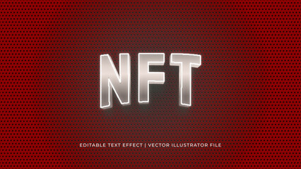 Poster - Creative NFT editable text effect design template. Editable Vector Text Effect For Branding, Mockup, Social Media Banner, Cover, Book, Games, Title