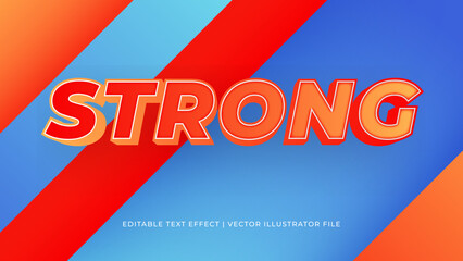Poster - Creative strong editable text effect design template. Editable Vector Text Effect For Branding, Mockup, Social Media Banner, Cover, Book, Games, Title