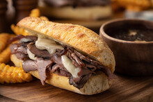 French Dip Sandwich And Bowl Of Au Jus