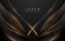 Abstract Black And Gold Shapes Luxury Background