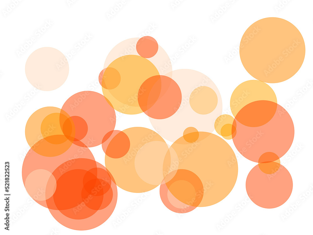 Abstract orange circles overlay with transparent PNG background Stock ...