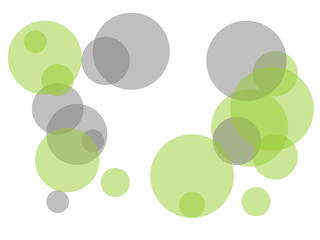 Wall Mural - Abstract grey green circles overlay with transparent PNG backgro