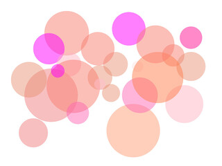 Wall Mural - Abstract pink circles overlay with transparent PNG background