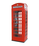 Fototapeta Londyn - Red phone box in London transparent PNG