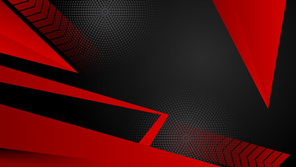 Red black abstract wavy presentation background. Vector illustration design for business presentation, banner, cover, web, flyer, card, poster, game, texture, slide, magazine, and powerpoint.