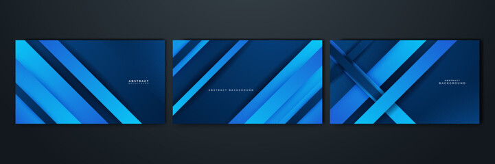 Abstract design with blue geometric background. Blue banner background. Vector abstract graphic design banner pattern background template.