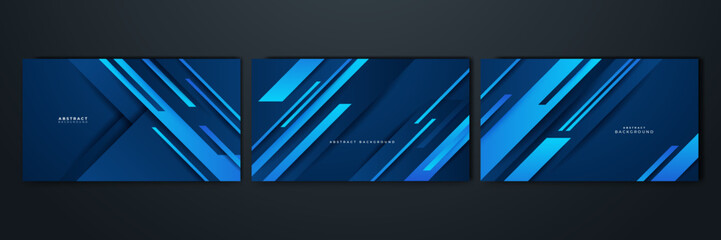 Abstract design with blue geometric background. Blue banner background. Vector abstract graphic design banner pattern background template.