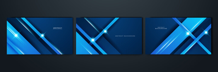 Abstract design with blue geometric background. Blue banner background. Vector abstract graphic design banner pattern background template.