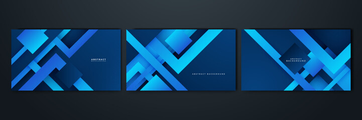 Abstract design with blue geometric background. Blue banner background. Vector abstract graphic design banner pattern background template.