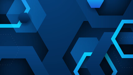 Abstract design with blue geometric background. Blue banner background. Vector abstract graphic design banner pattern background template.
